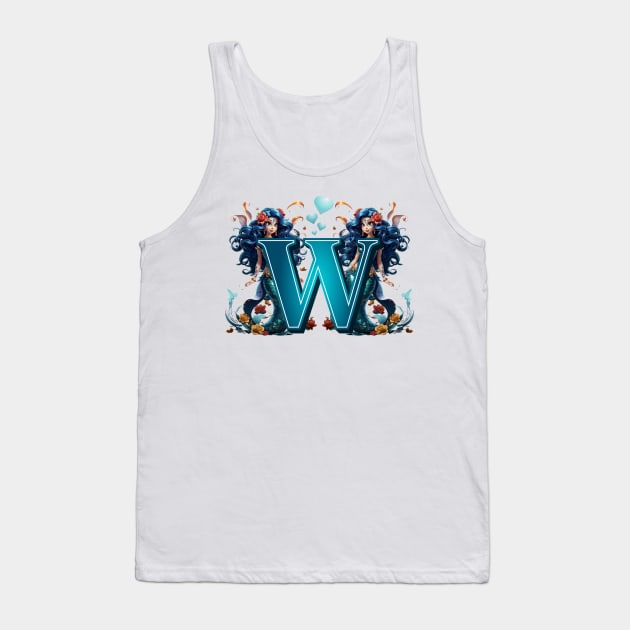 Mermaid Alphabet The Letter W Tank Top by MGRCLimon